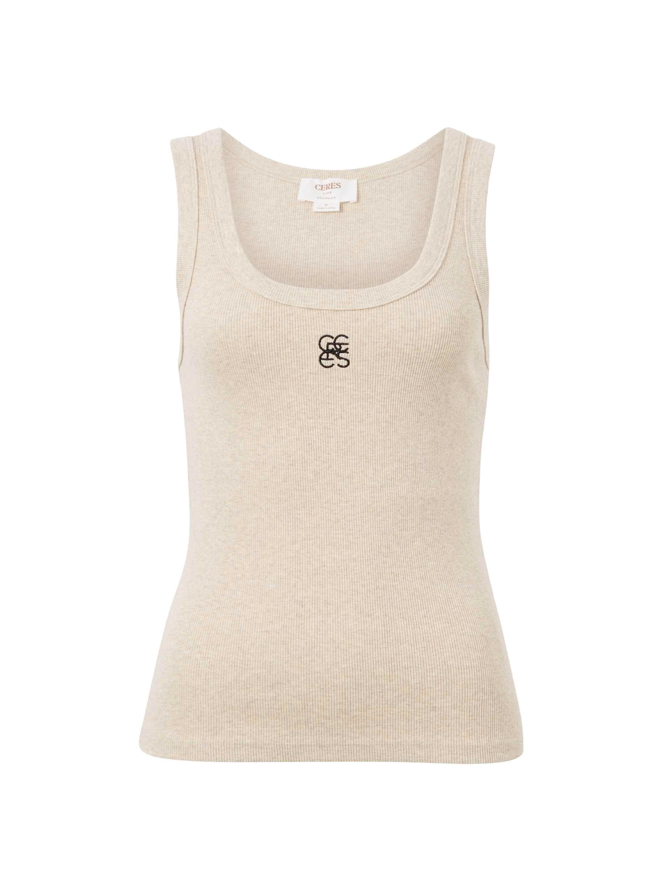 BACK IN STOCK SOON - Contour Rib Scoop Tank - White – Grace + Willow