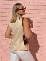 Darcy Crew Vest - Cream