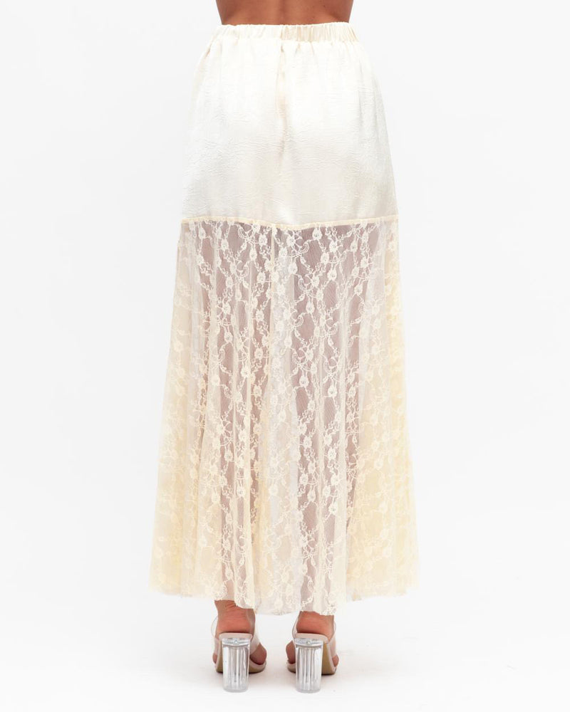 Simona Lace Skirt - Cream