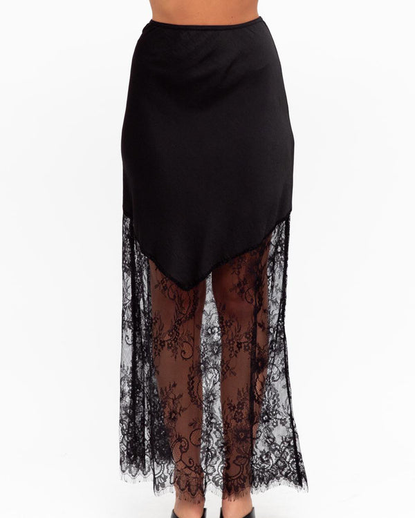 Sophia Lace Skirt - Black