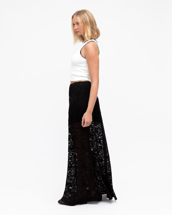 Hayley Lace Skirt - Black