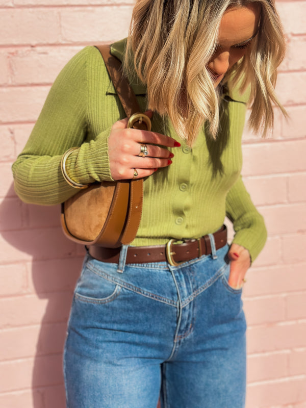 Florence Knit Top - Olive