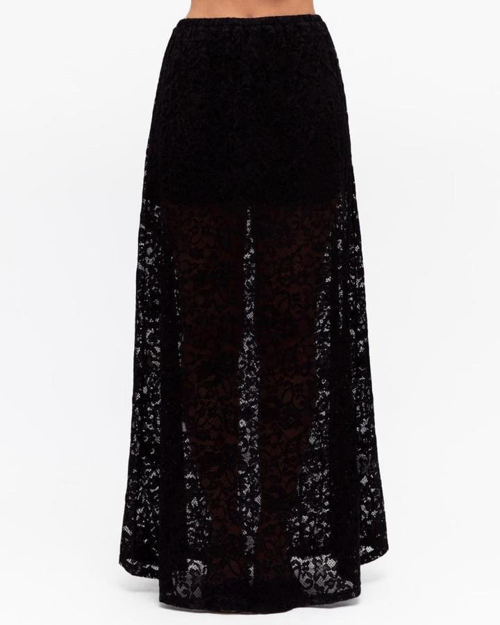 Hayley Lace Skirt - Black