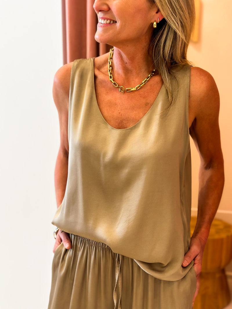 Luxe Silk Cami- Bronze / PRE:ORDER