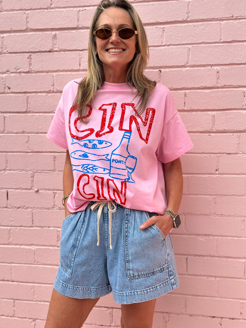 Cin Cin Tee - Pink