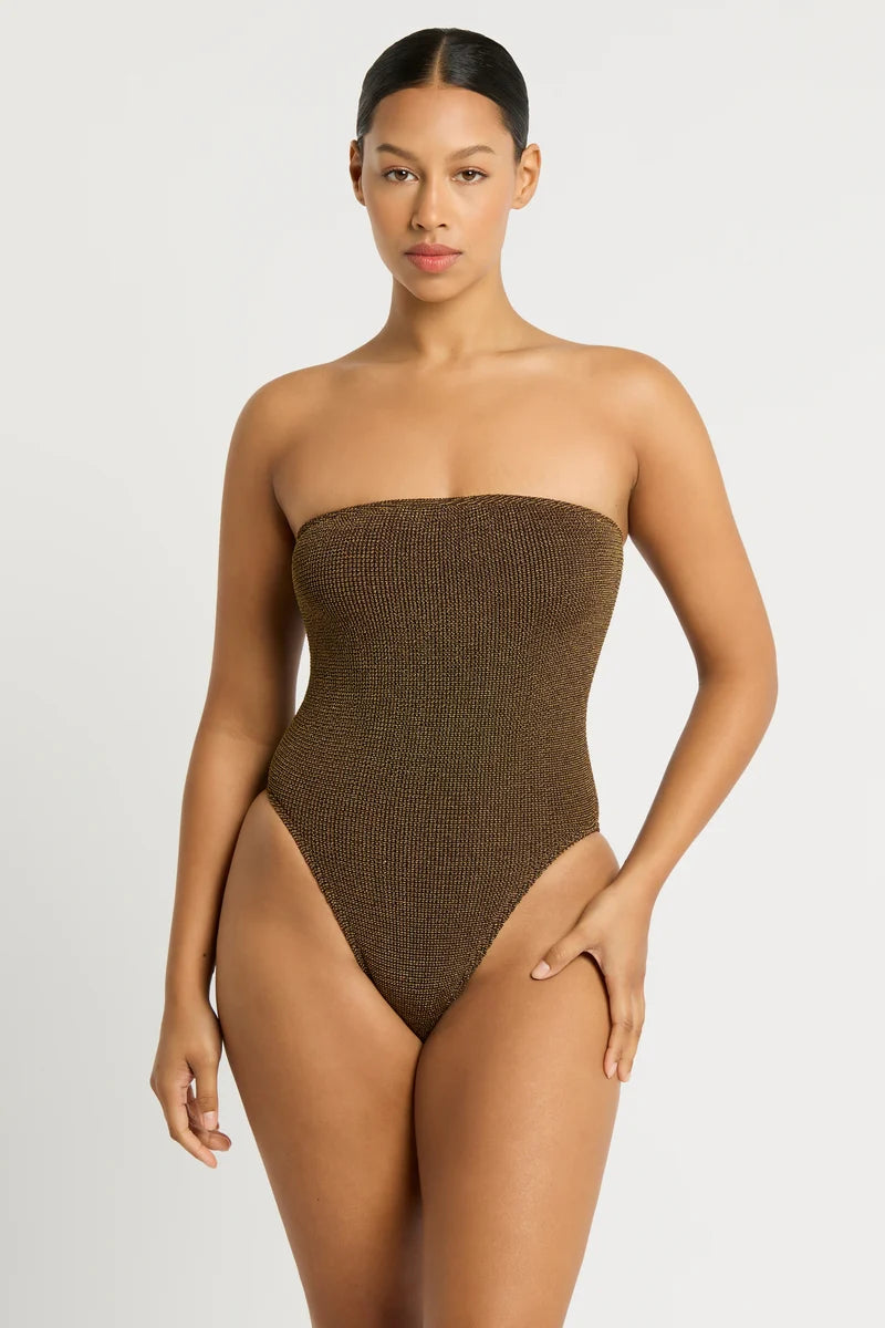 FANE ONE PIECE - COCOA LUREX