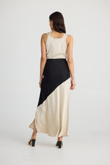 Rozalia Slip Skirt - Black w Oyster