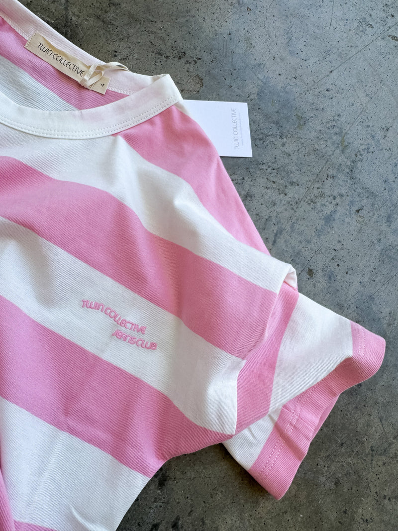 Stripe Tee - Candy Pink