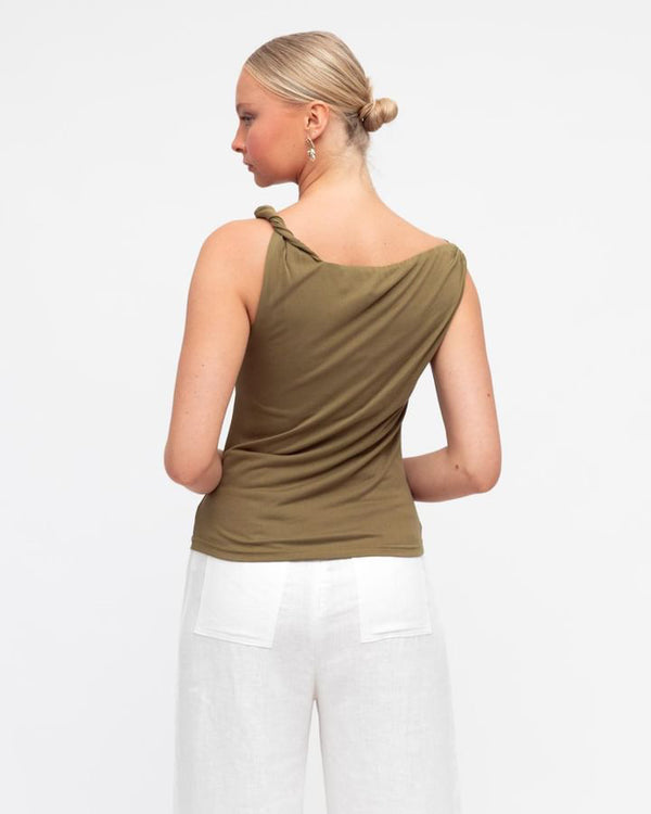 Asymmetrical Olive Top