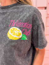 Vacation Club Tee - Acid Wash Black