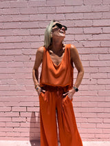 Silk Blend Cami - Terracotta