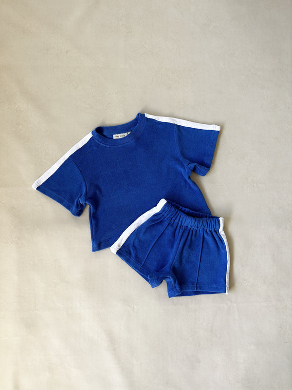 Atlas Cotton Terry Towelling Set - Royal Blue