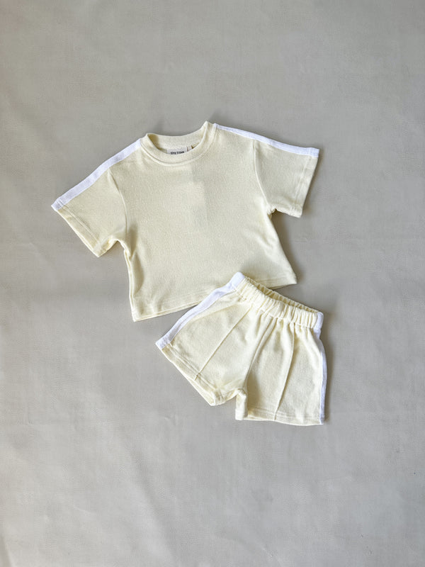 Atlas Cotton Terry Towelling Set - Lemon Drops