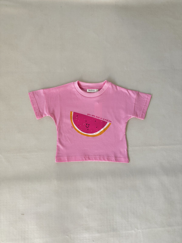 Melon Relaxed Tee - Bubblegum