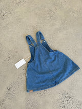 Patti Pinafore Dress - Island Blue