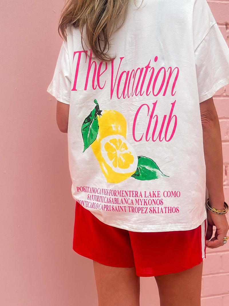 Vacation Club Tee - White