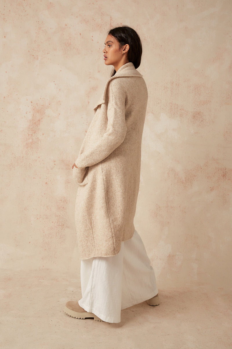 CACOON COAT - OATMEAL