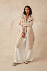 CACOON COAT - OATMEAL