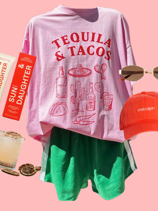 Tequila & Taco's Set - Pink/Green