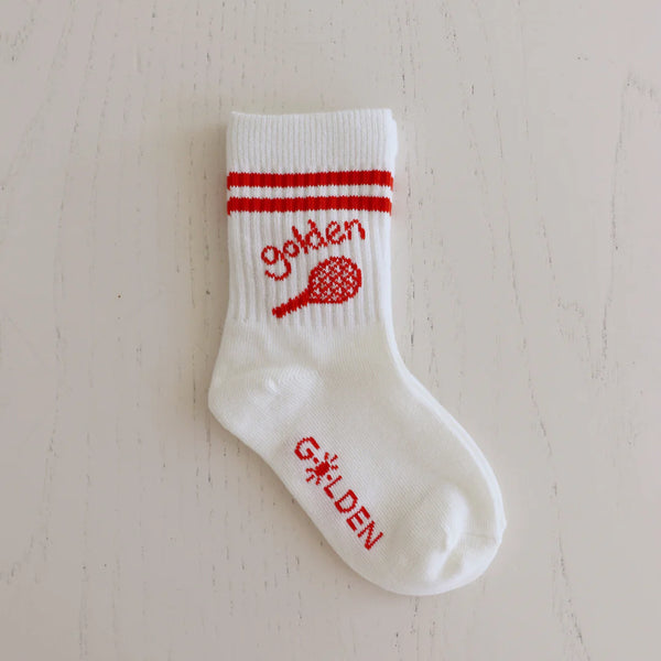 Retro Boy Socks Vanilla / Red