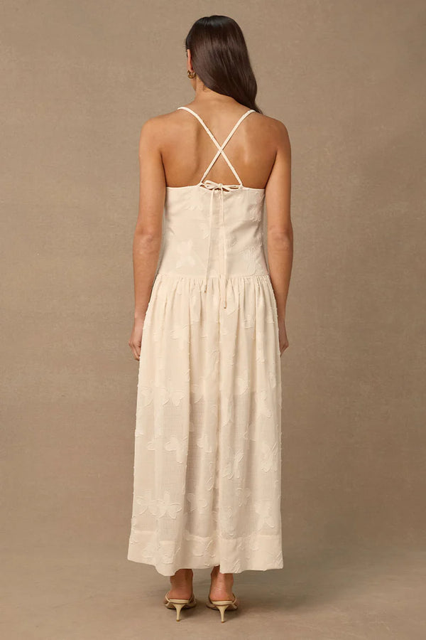 CAPRICORN MIDI DRESS - CREAM