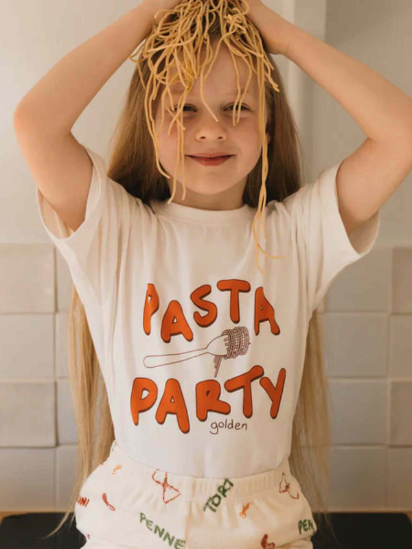 Pasta Party Mid Sleeve Tee Marshmallow