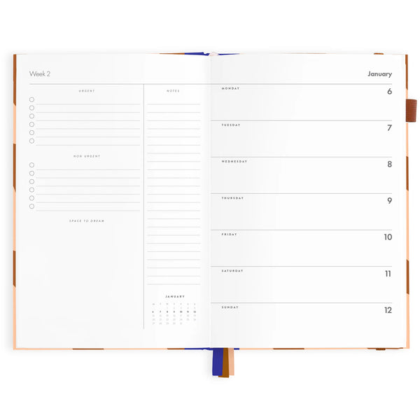 2025 A5 Horizontal Planner - Rust Swirl