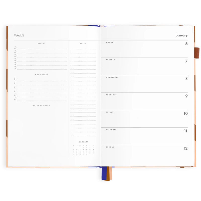 2025 A5 Horizontal Planner - Rust Swirl