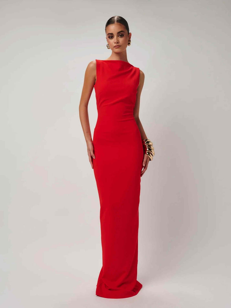 VERONA GOWN - CHERRY RED