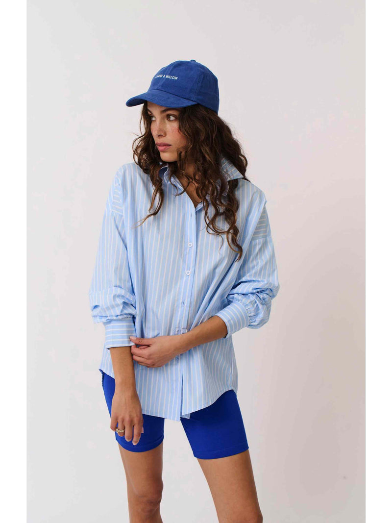 Tammy Shirt - Aqua Stripe