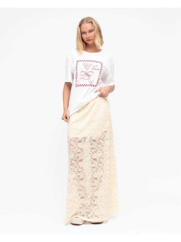 Hayley Lace Skirt - Cream