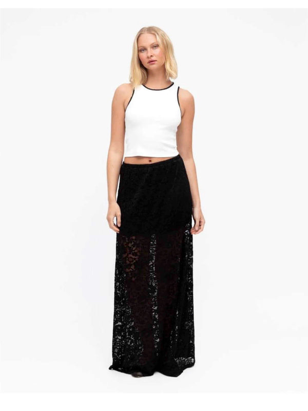 Hayley Lace Skirt - Black