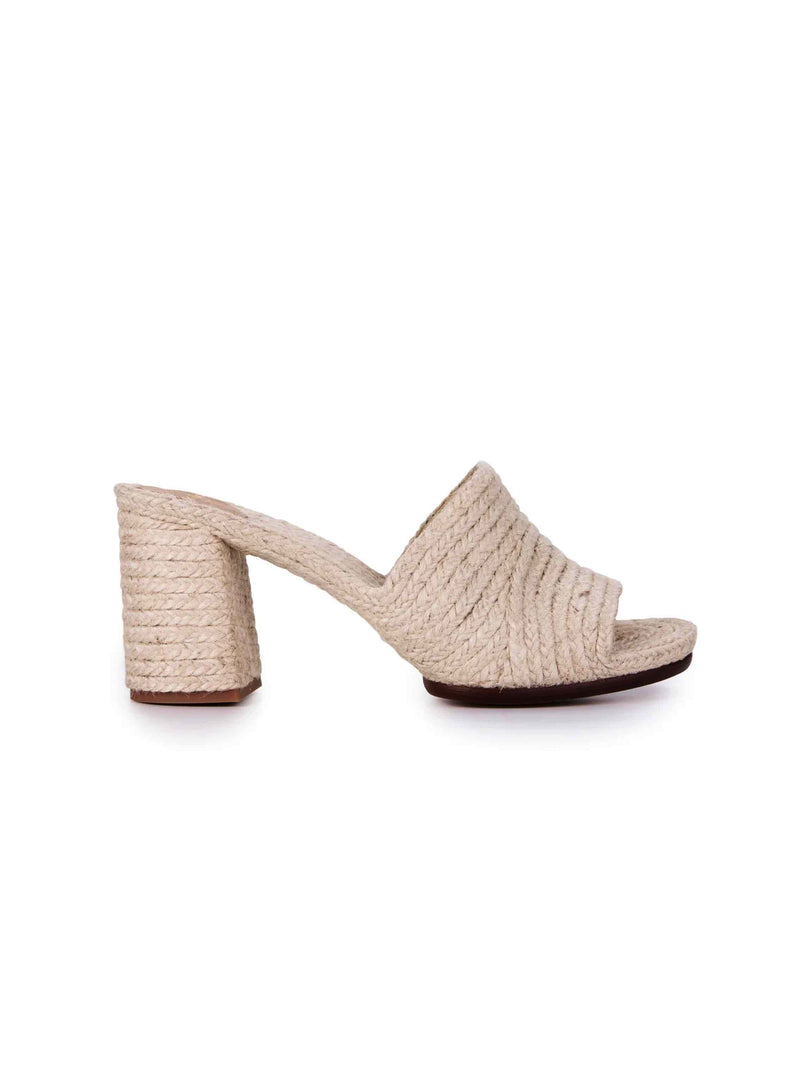 Woven Jute Mule - Natural