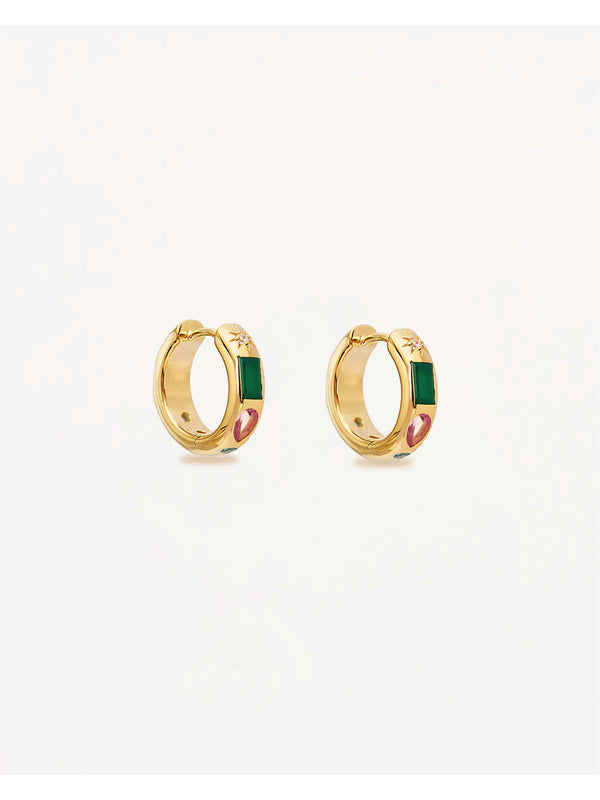 Connect to the Universe Hoops - 18k Gold Vermeil