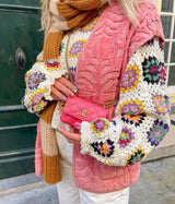 Vida Velvet Blanket Vest - Pink - pre:order