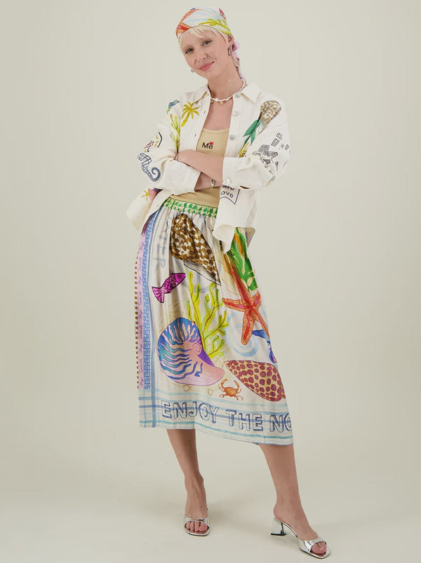 Vanessa Magic Midi Print Skirt