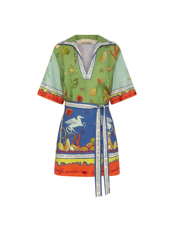 Surrealist Summer V Midi Dress