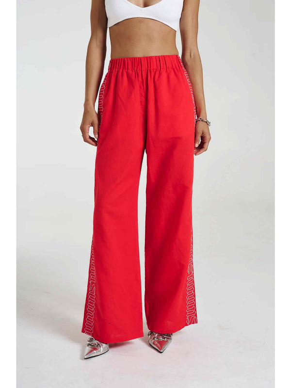 Sig Linen Pant - Scarlet Summi