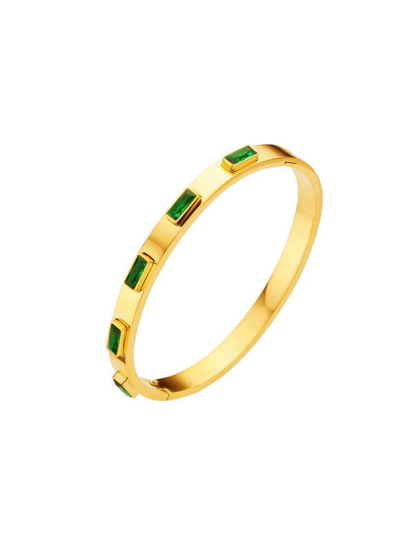 Emerald - Zirconia Crystal Bangle