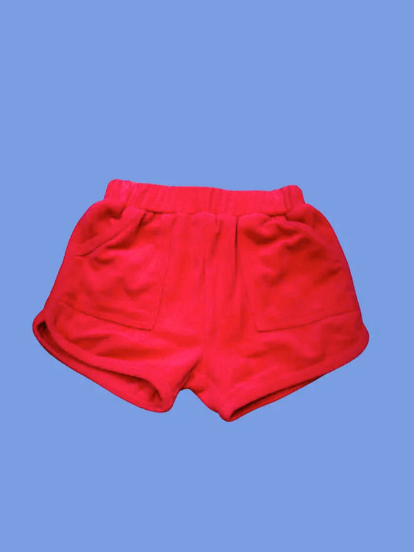 The Homey Children's Terry Short - Racer Red