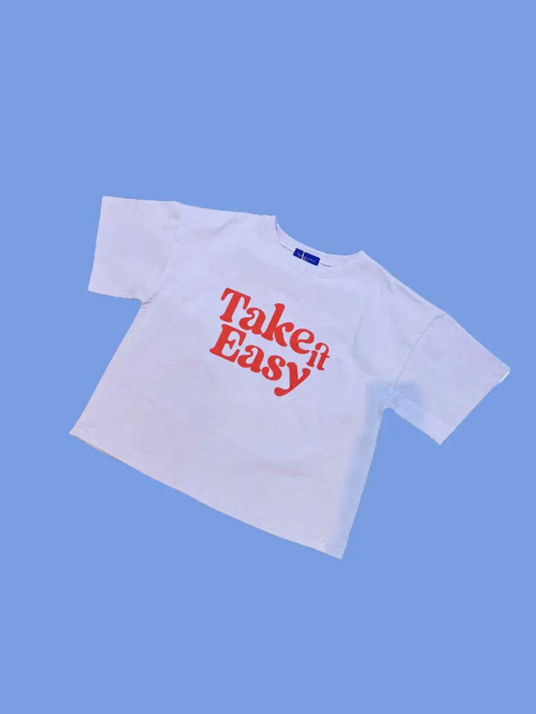 Take It Easy Childrens T-shirt - Lilac