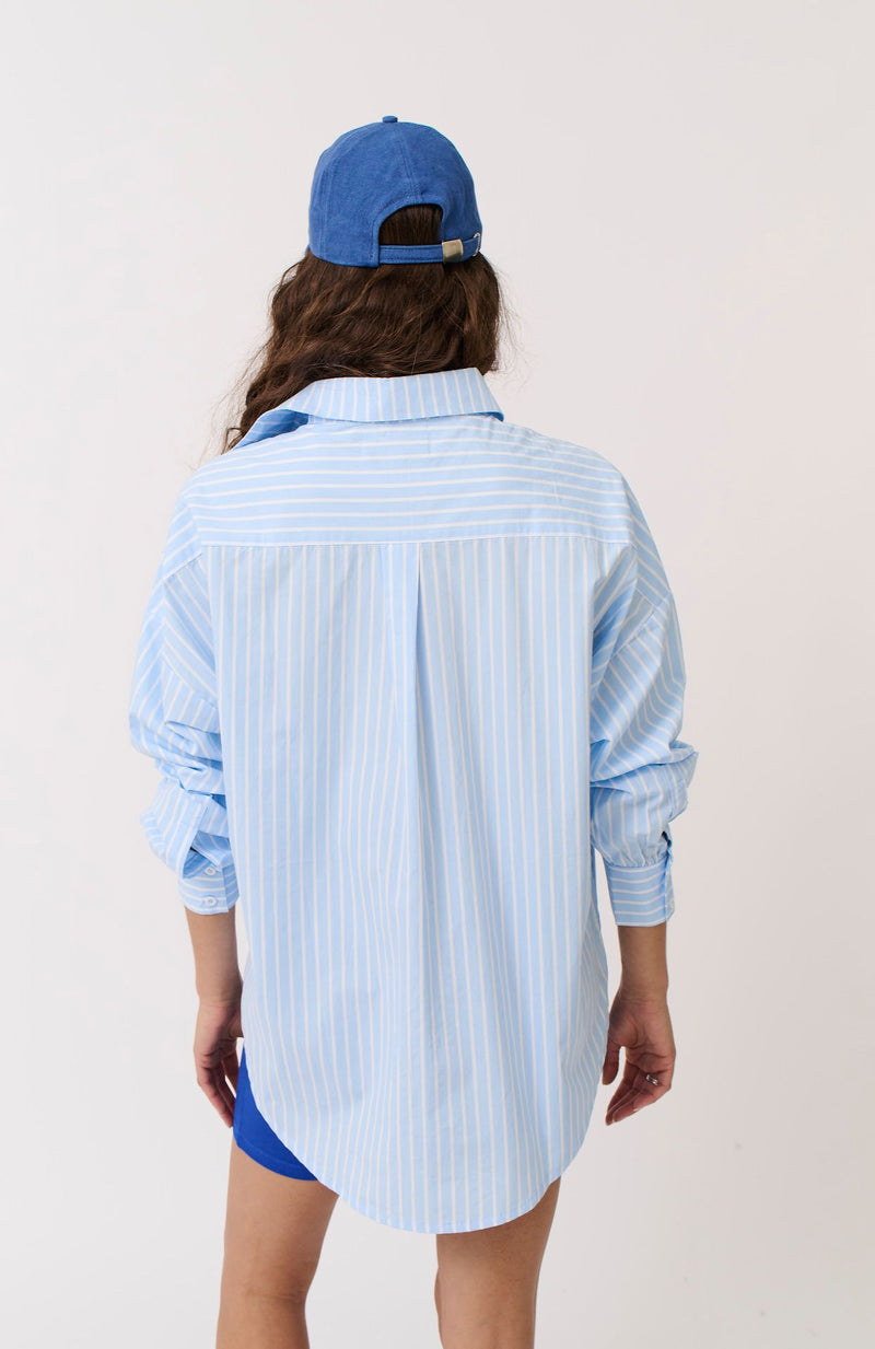 Tammy Shirt - Aqua Stripe