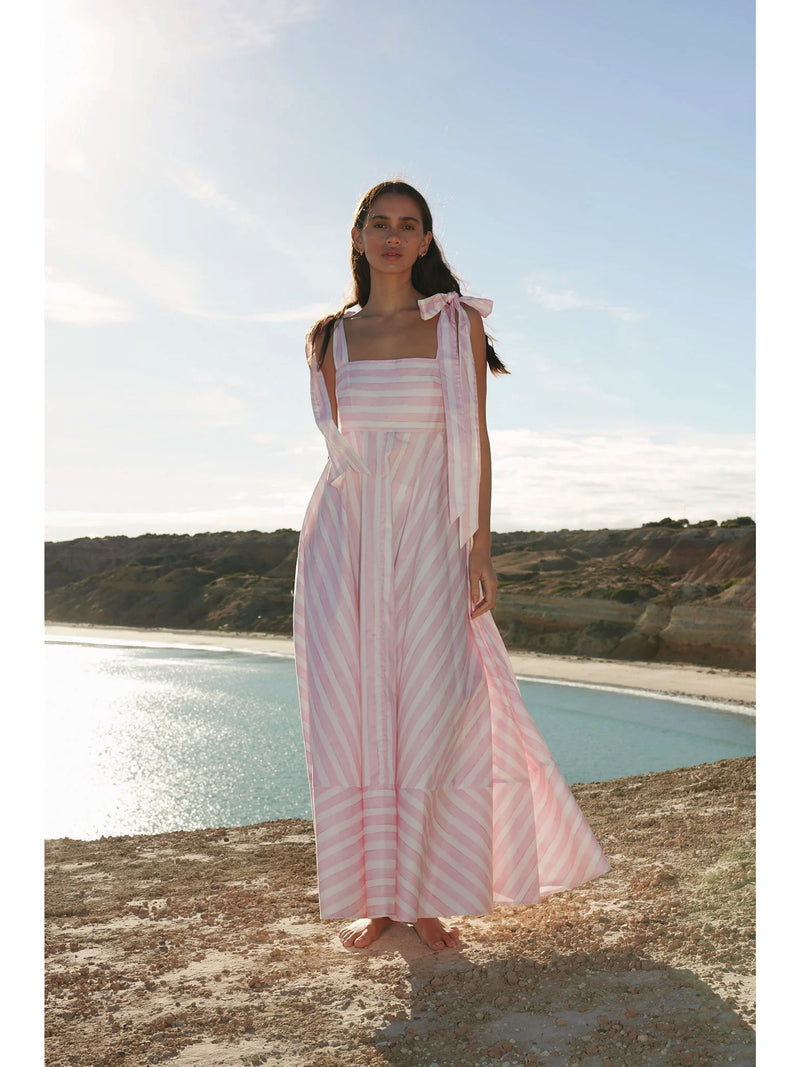 PIPPA DRESS IN SEASHELL STRIPE