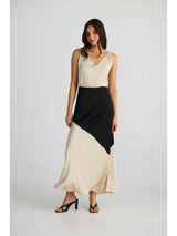 Rozalia Slip Skirt - Black w Oyster