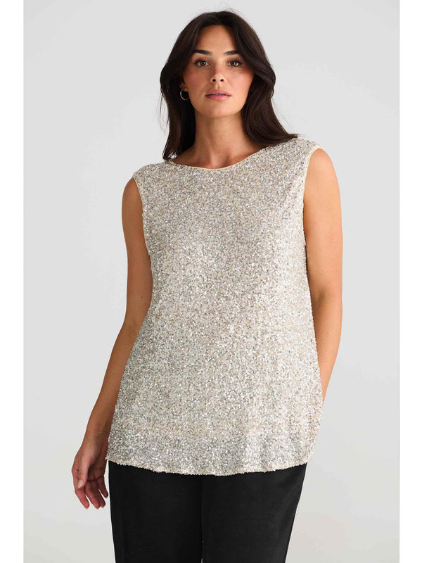 Show Stopper Top - Champagne