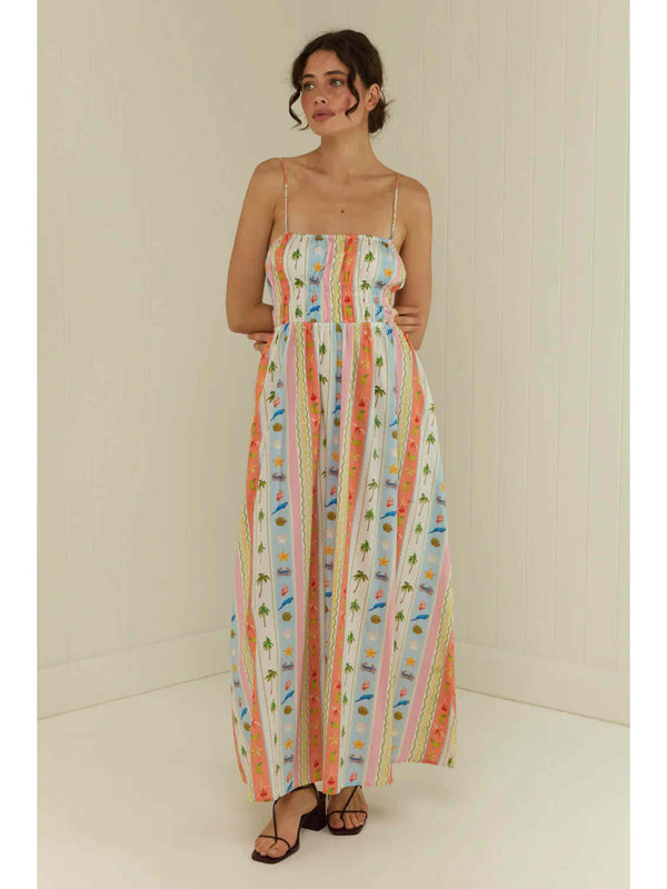 West Dress - Tropical Stripe